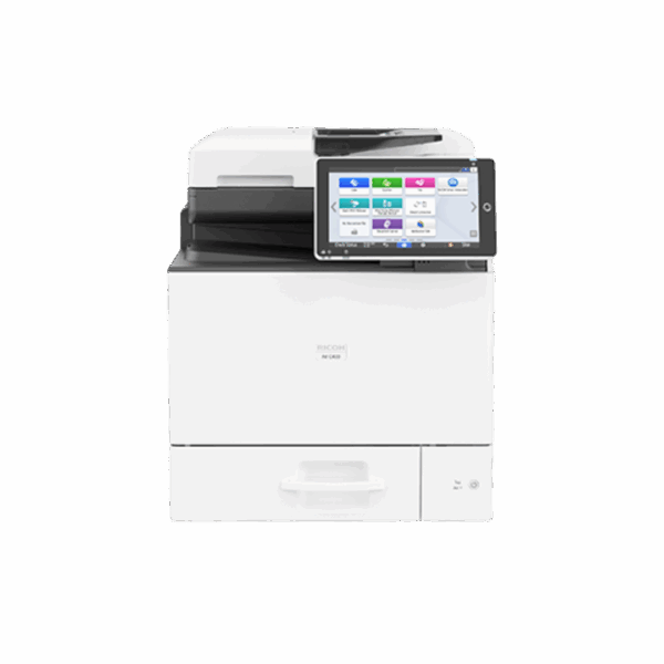 Photocopieur Ricoh IM C400F – Multifonction couleur compact pour bureaux, idéal pour des impressions rapides et économiques avec contrat de maintenance 5 ans.